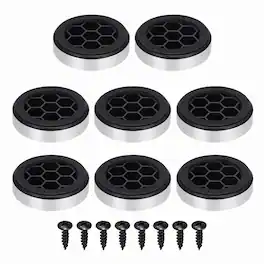 Unique Bargains - 8pcs Speaker Isolation Feet, 57x13mm Plastic Foam Shock Absorption Pad Anti Vibration for Amplifier HiFi - Silver
