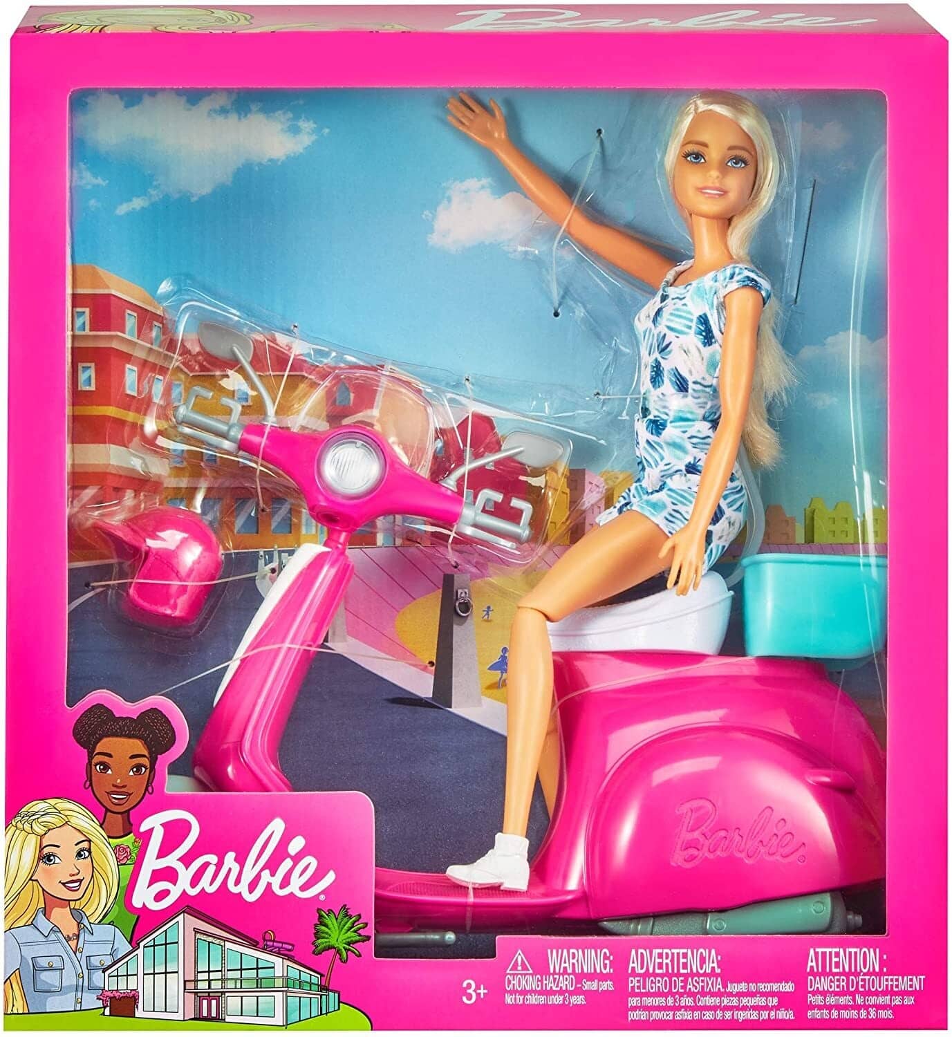 Mattel - Barbie Doll and Scooter - COLLECTABLES - Multicolor