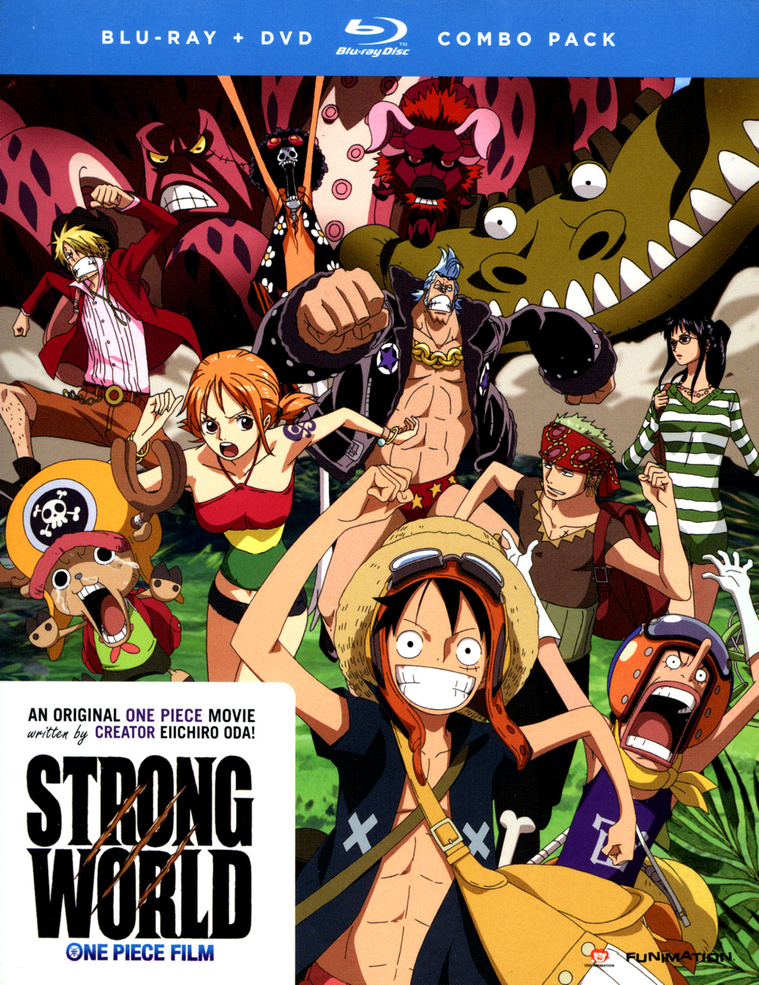 One Piece Strong World 2 Discs Blu Ray Dvd 09 Best Buy