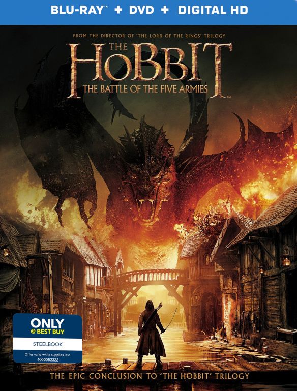  Hobbit: The Battle of the Five Armies [Digital Copy] [Blu-ray/DVD] [UltraViolet] [SteelBook] [2014]