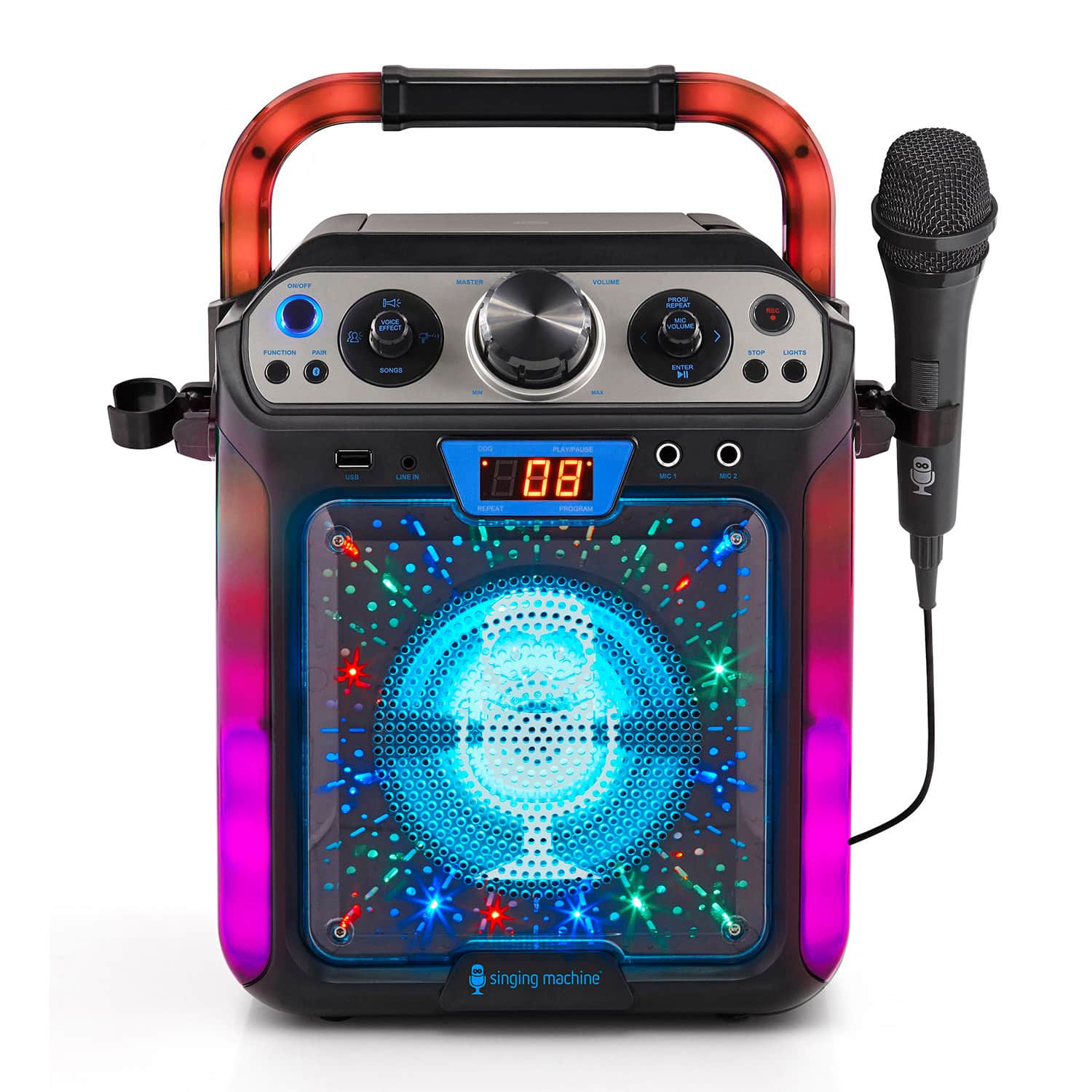singing machine カラオケキューブ　黒　karaoke cube singing machine カラオケキューブ 黒 karaoke cube