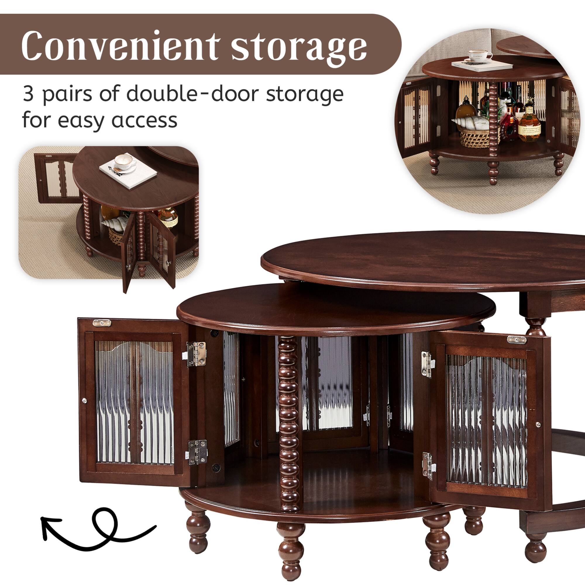 Convenient storage

3 pairs of double-door storage for easy access