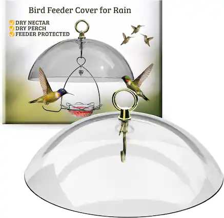 Bird Feeder Cover for Rain
- DRY NECTAR
- DRY PERCH
- FEEDER PROTECTED