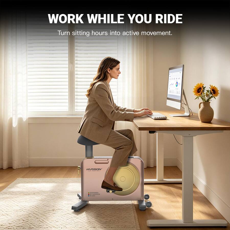 WORK WHILE YOU RIDE  
Turn sitting hours into active movement.  
HARISON SUNEU - ARISUN