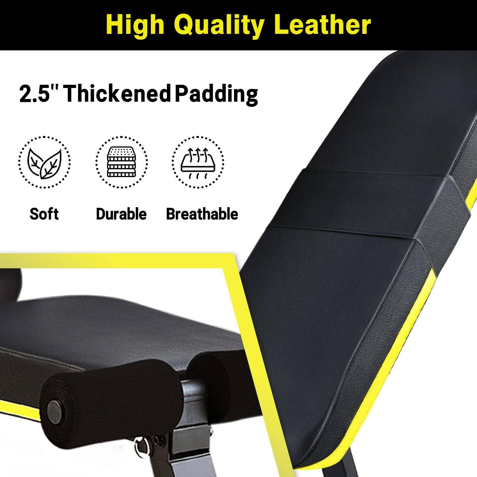 High Quality Leather

2.5" Thickened Padding

- Soft
- Durable
- Breathable