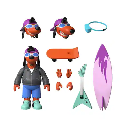 Front. Super7 - The Simpsons Ultimates Poochie 7-Inch Action Figure - Brown.