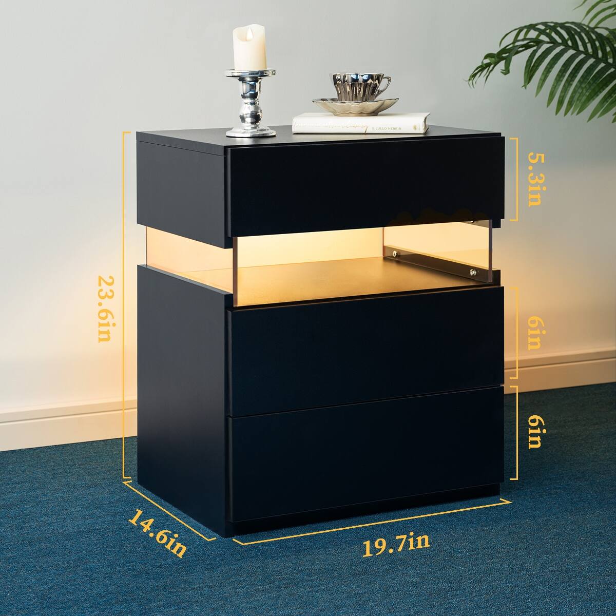 23.6in x 14.6in x 19.7in  
5.3in x 6in x 6in