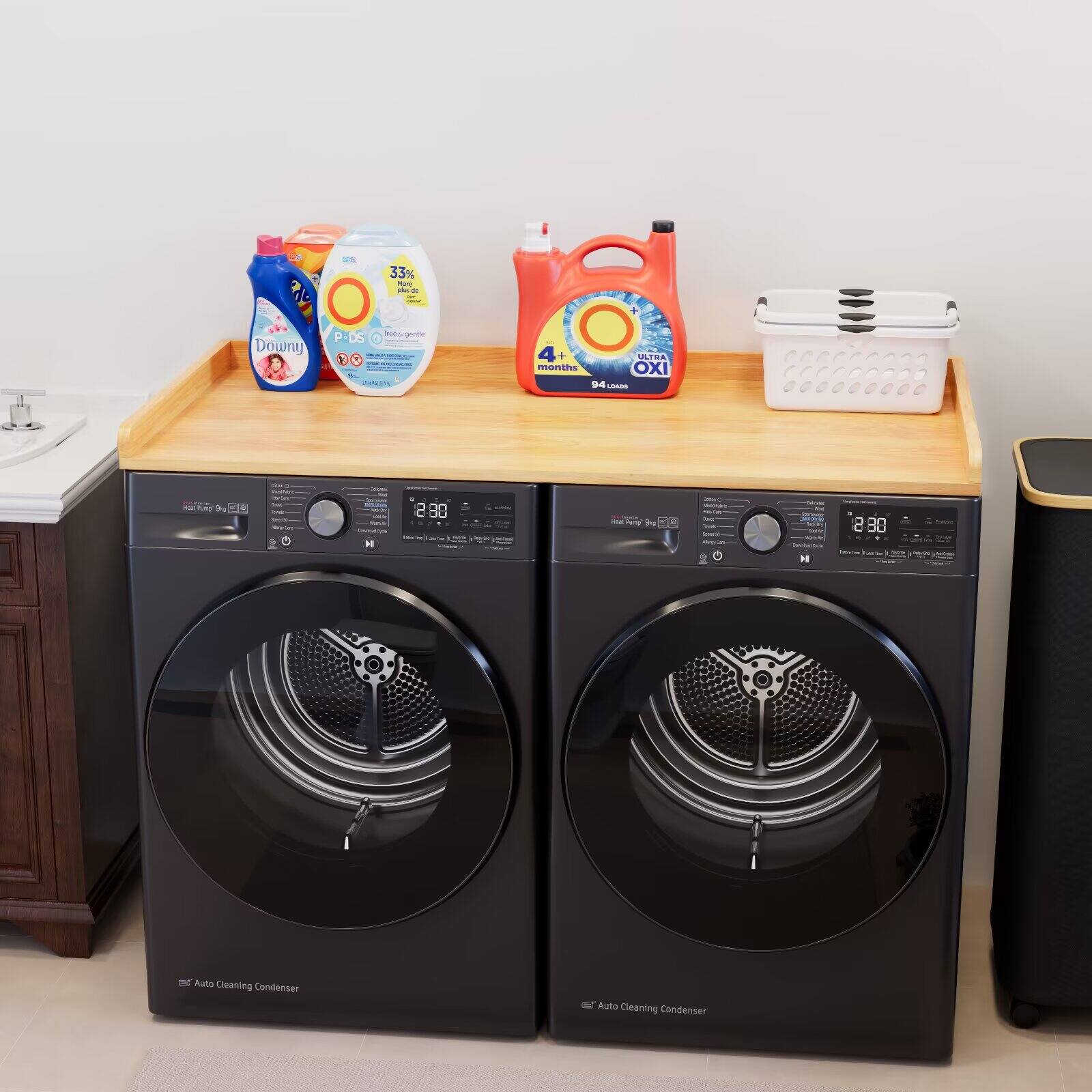 L Downy - P.DS DO Y C 33% - a -  -  SALTRA TSUTES OXI 9-4  Y .  280 D0 BU Ad Ie C  a 2.80 a Ruts Cleaning Condemer = Auto Cleaning Condenser