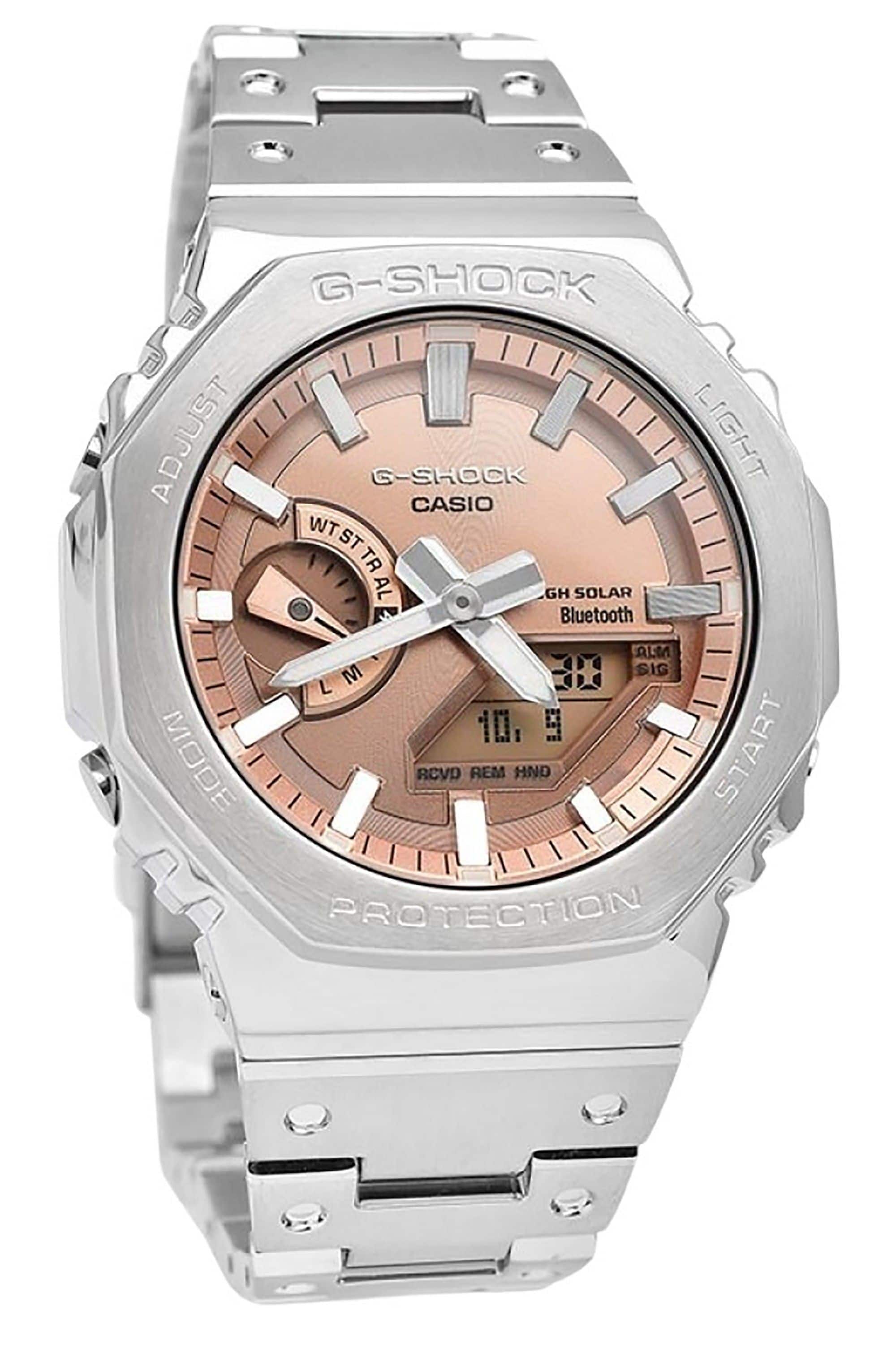 Casio - G-Shock Full Metal Analog Digital Smartphone Link Copper Dial Tough Solar GM-B2100AD-5A 200M Men's Watch - Silver, Copper