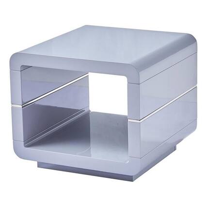 Front. Best Quality Furniture - Sinlge End Table in Light Gray - Gray.