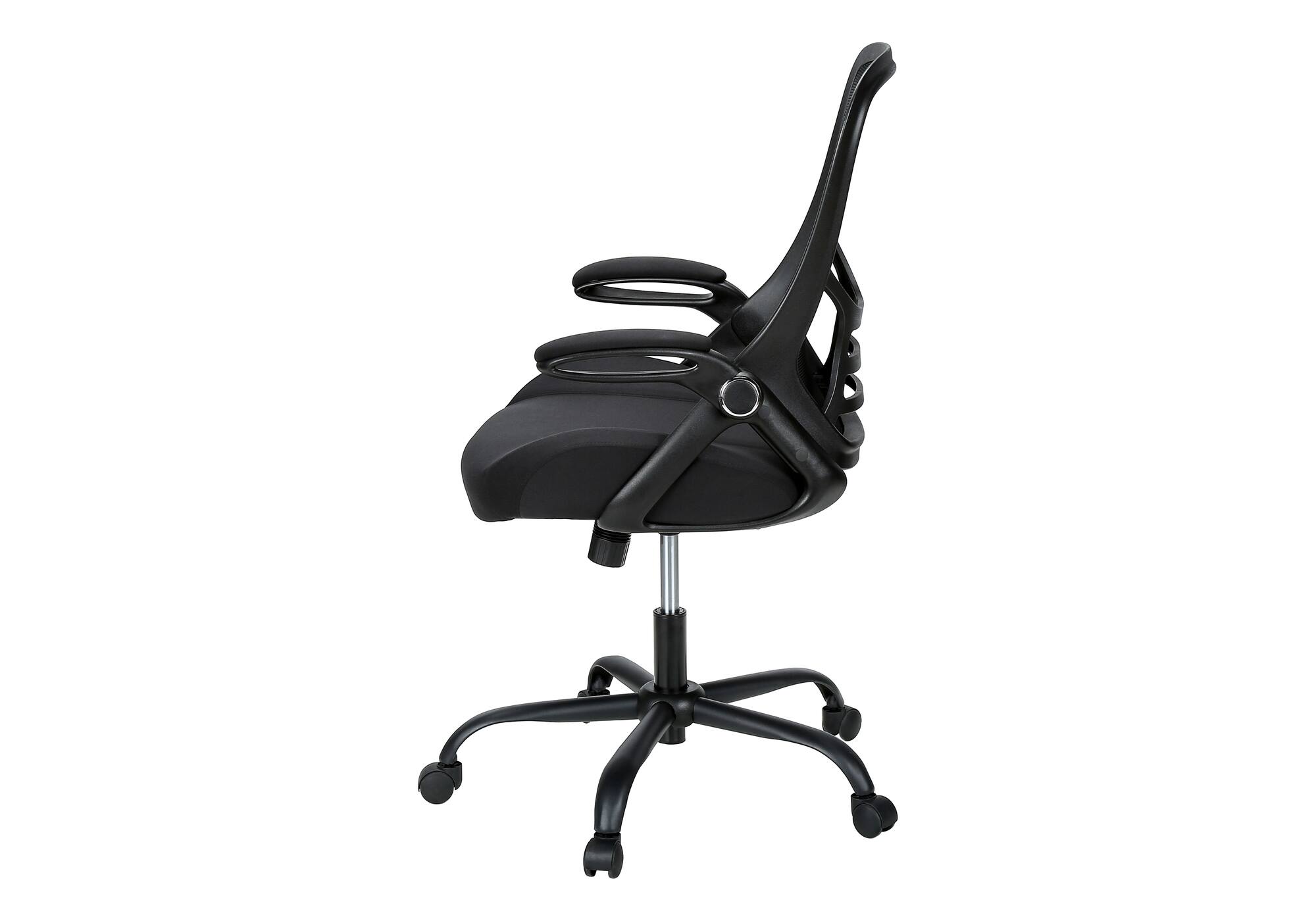 Back. Forest'nSky - Ergonomic Mesh Office Chair with Adjustable Height & Armrests - Modern Swivel Chair, Black Mesh & Metal Design - Black.
