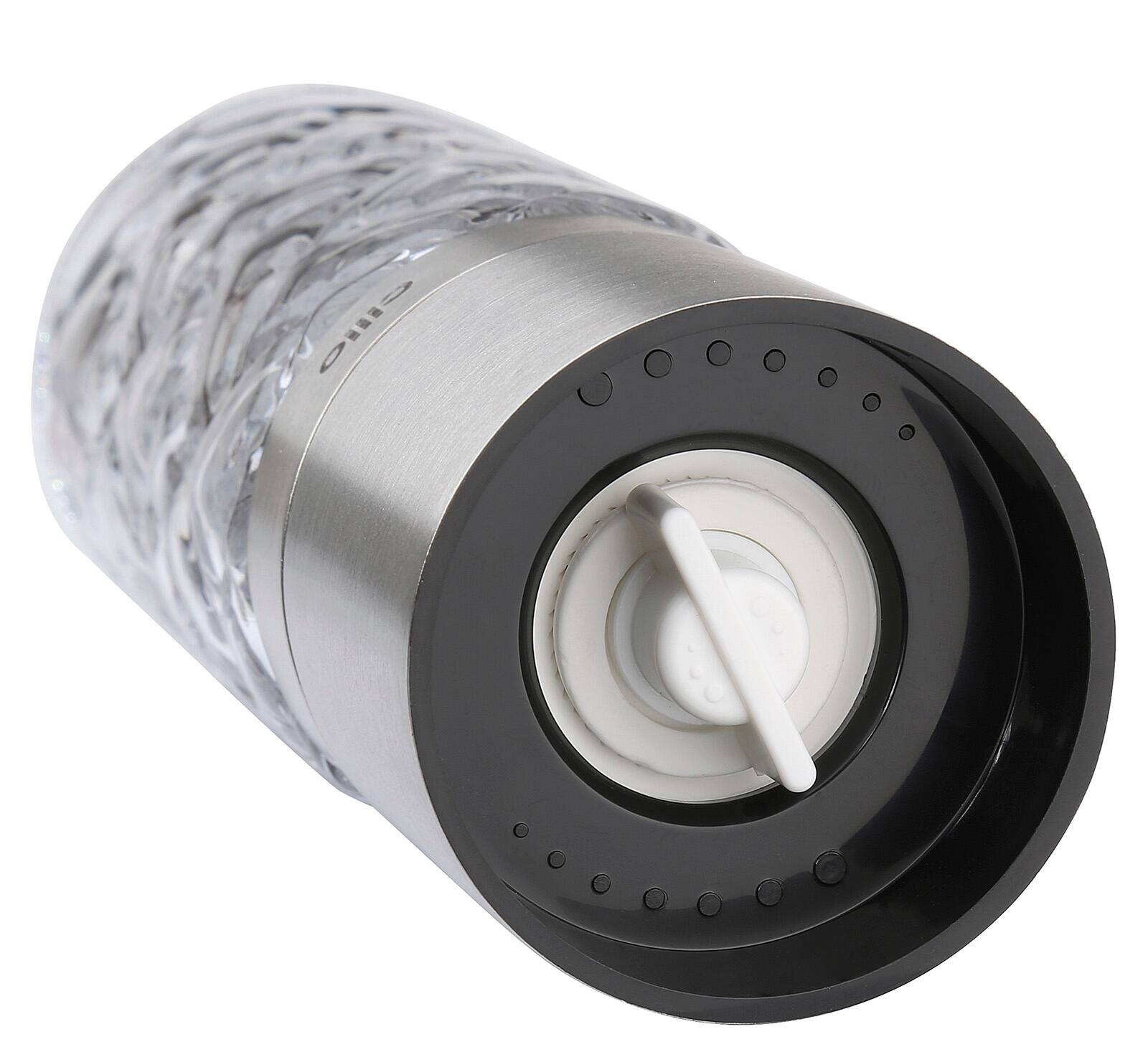 Alt View 1. Cilio - Cristallo Salt or Pepper Mill 2 Piece Set, Stainless Steel - Stainless.