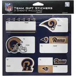 FOCO - St. Louis Rams 3-Pack Historic Logo Gift Stickers Sheet Set - Multicolor