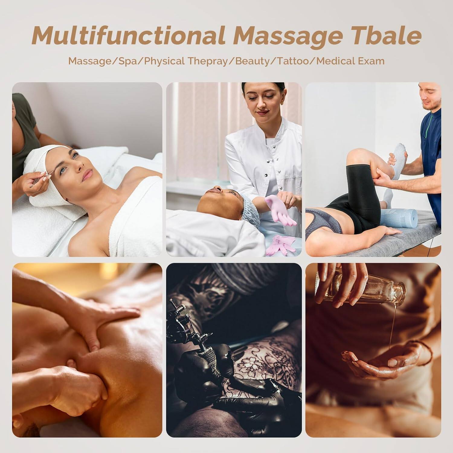 Multifunctional Massage Table  
Massage/Spa/Physical Therapy/Beauty/Tattoo/Medical Exam