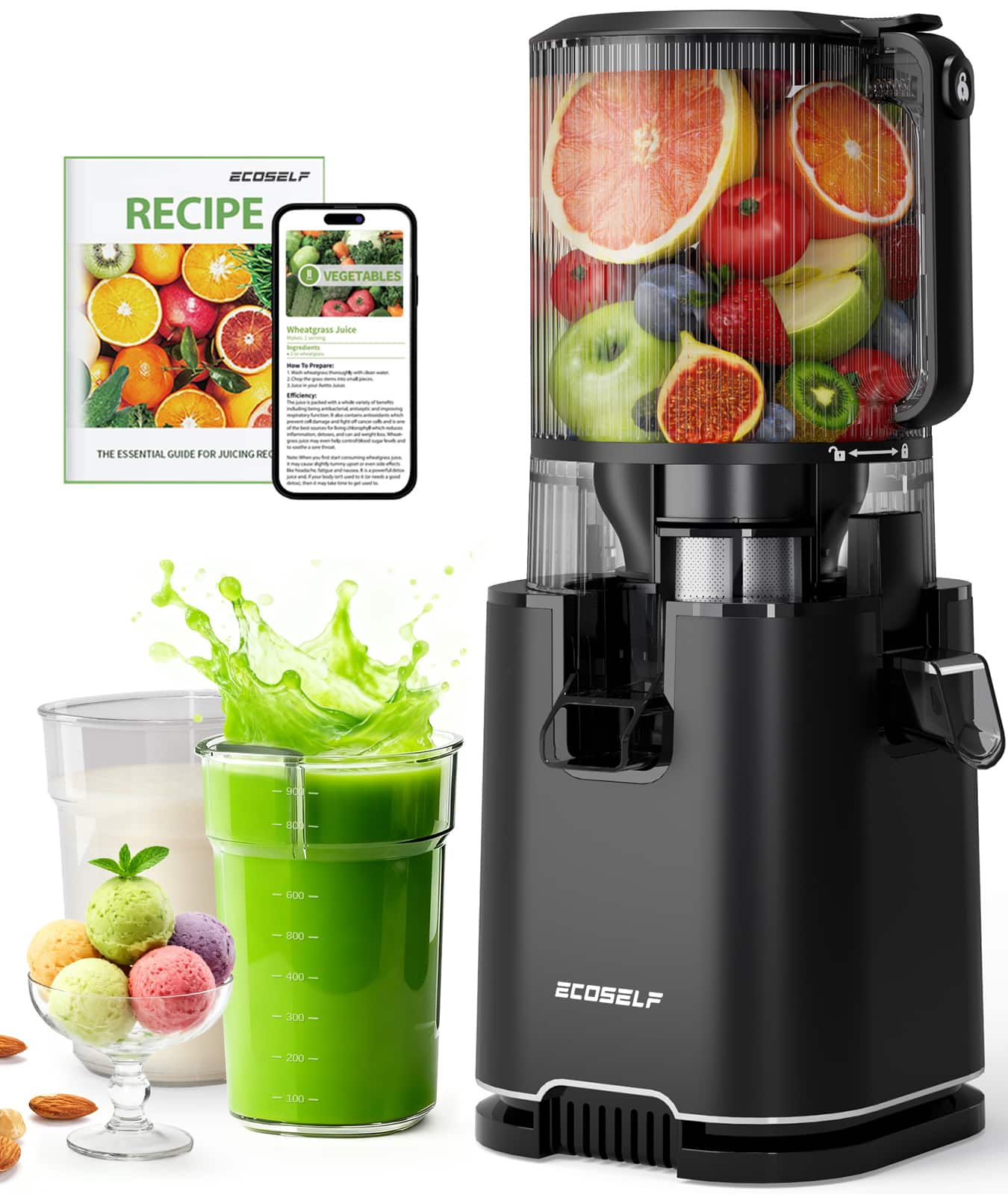 ECOSELF RECIPE  
VEGETABLES  
Wheatgrass Juice  

THE ESSENTIAL GUIDE FOR JUICING RECIPE  

1 2 3 4 5 6 7 8 9 10  
100 200 300 400 500 600 700 800 900 1000