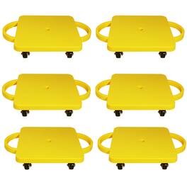 GSE Games & Sports Expert - Floor Scooter Board with Handles, Sitting Scooter for Kids Indoor Play, Fun Scoot Board(6 Pack - Yellow