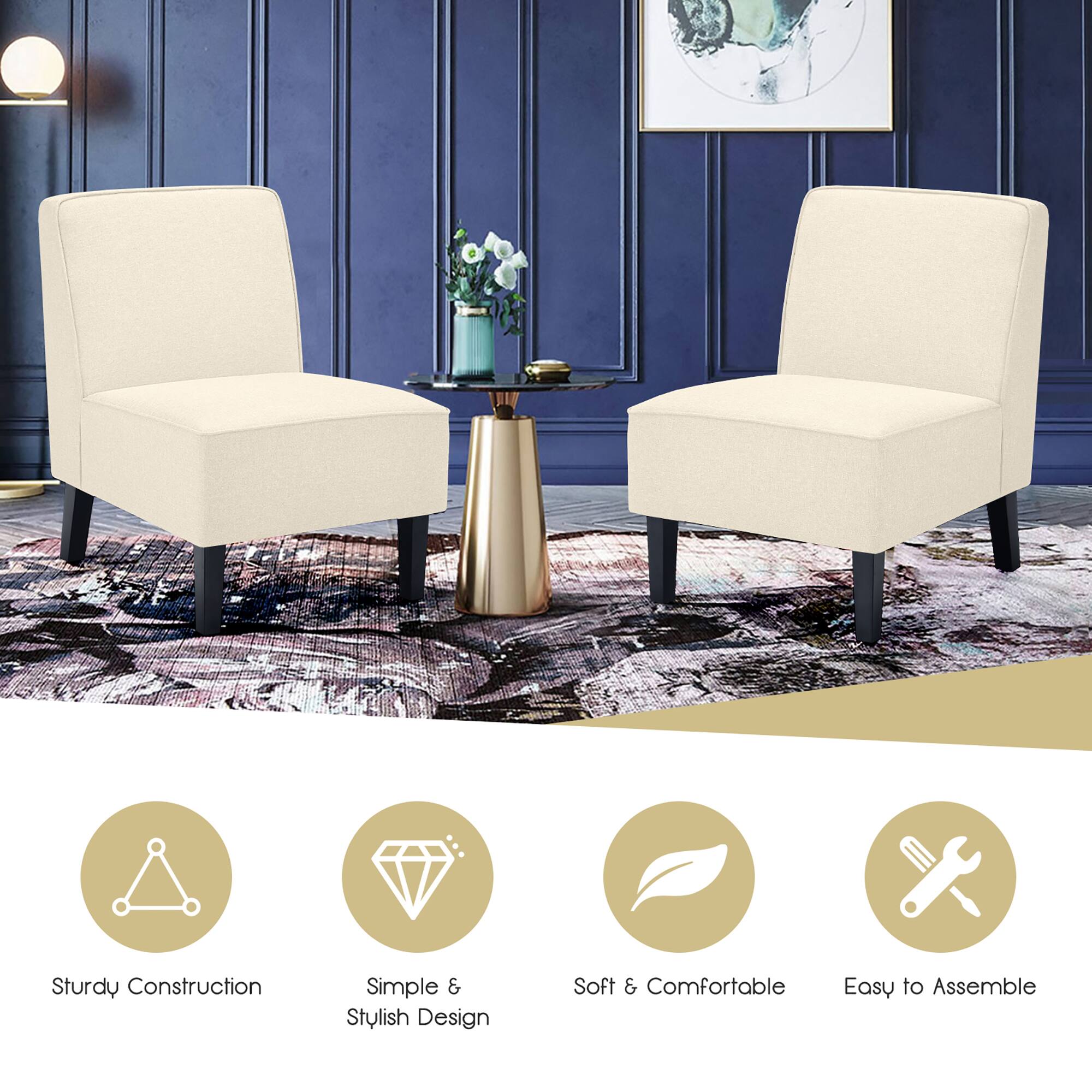 Sturdy Construction Simple & Stylish Design Soft & Comfortable Easy to Assemble