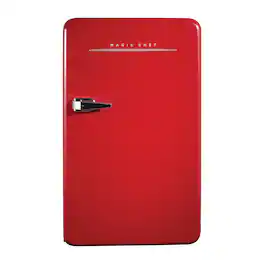 Magic Chef - 3.2-Cu. Ft. ENERGY-STAR Certified Retro Mini Fridge Manual Defrost - Red
