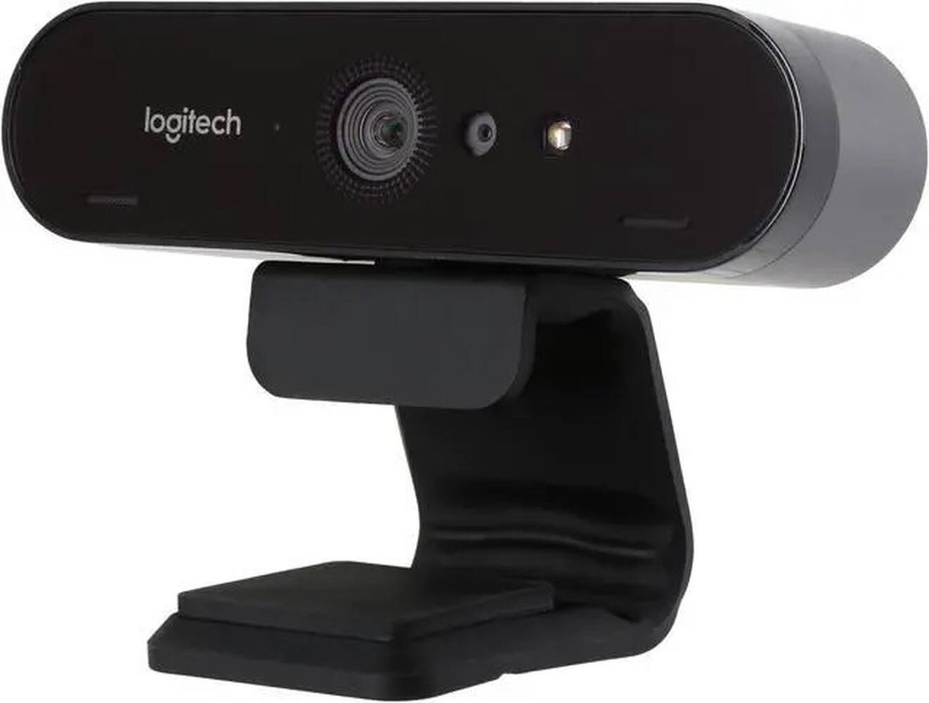 Angle. Logitech - BRIO UHD 4K Webcam with RightLight 3 and HDR Technology + AOM Bundle Kit - Black.