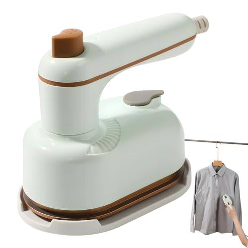 Front. DORLUKFU - Handheld Portable Steam Iron with Anti-Scald Base, 2-in-1 Steamer and Iron, Saker Portable Steamer for Clothes, 180°.