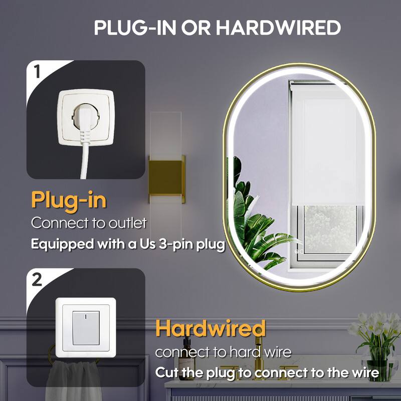 PLUG-IN OR HARDWIRED

1. Plug-in
   - Connect to outlet
   - Equipped with a US 3-pin plug

2. Hardwired
   - Connect to hard wire
   - Cut the plug to connect to the wire