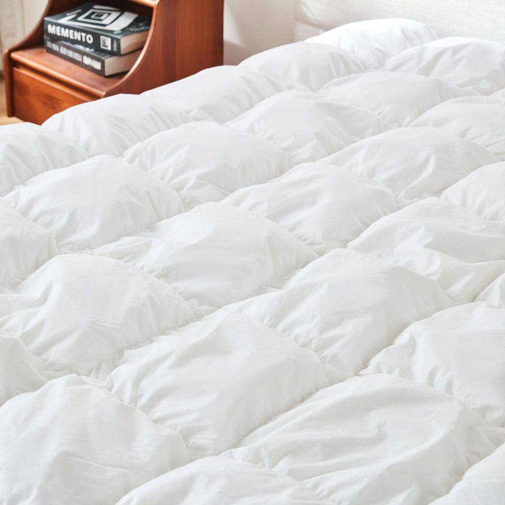 Alt View 7. Resenkos - Goose Down Comforter King Size, Fluffy and Warm Duvet Insert, Dimensional Design with No Shifting, 106 x 90 Inch, White - White.