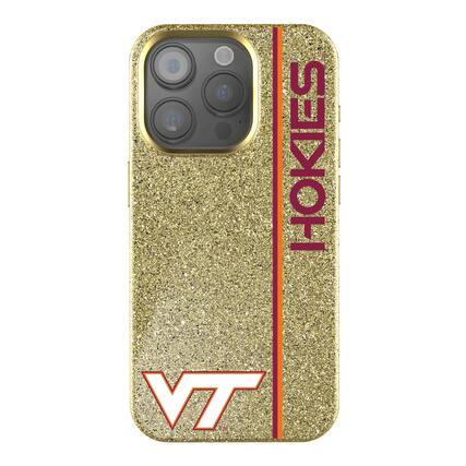 Front. Keyscaper - Virginia Tech Hokies iPhone Bling Case - 14 - Gold.
