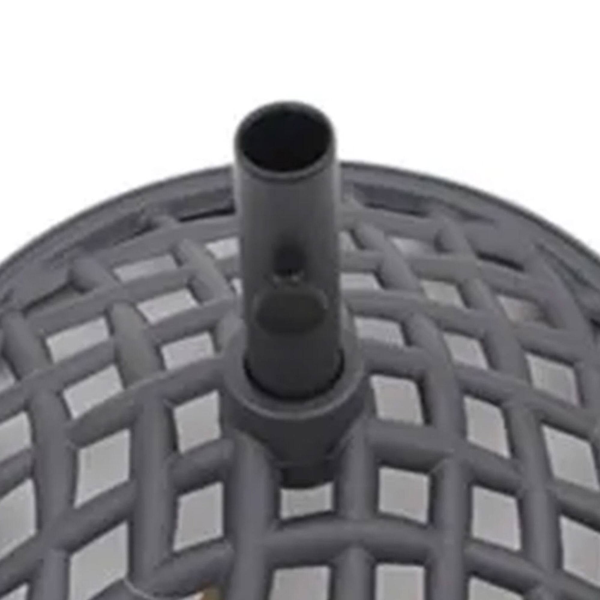 Alt View 4. Four Seasons Courtyard - Four Seasons Courtyard Palermo 19” Round Cast Iron Umbrella Holder Base, Gray - Dark Gray.