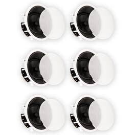 Theater Solutions by Goldwood - TSS8A Home Theater Deluxe in Ceiling 8" Angled 6 Speaker Set 6TSS8A - Paintable White