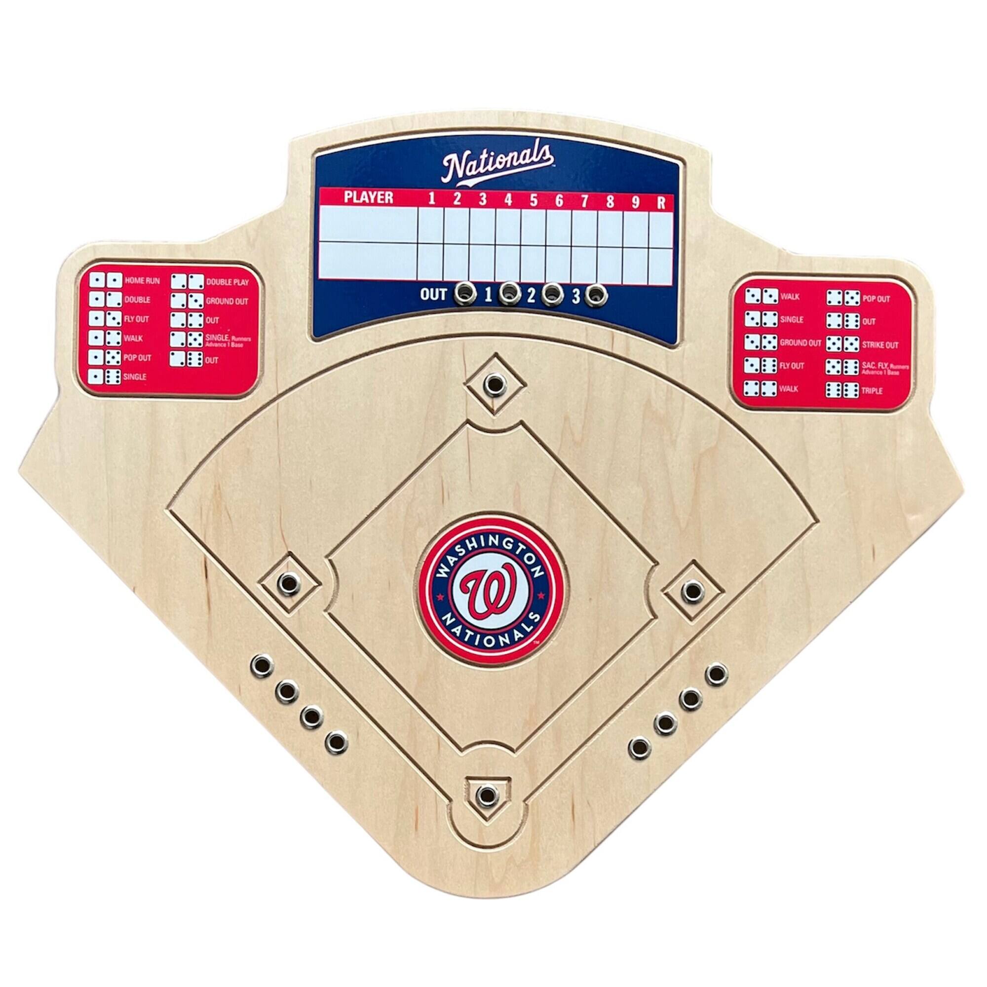 Across the Board - Washington Nationals Handcrafted Wood Baseball Game - Multicolor