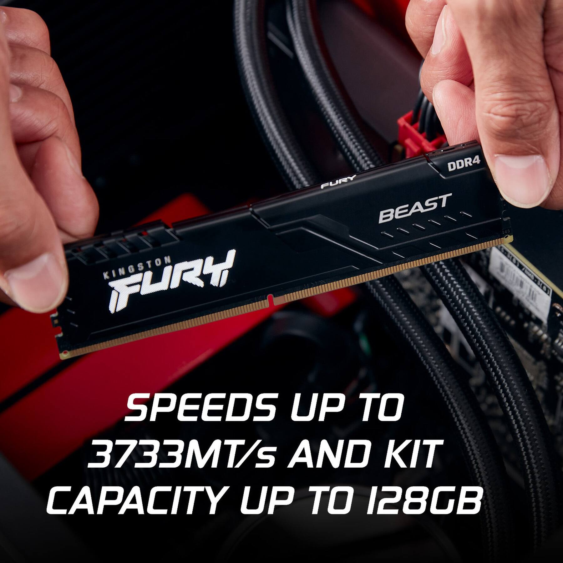 Alt View 13. Kingston - Computer_Memory KF432C16BB/32 X32GB (2X16GB) 3200MHz DDR4 CL16 DIMM FURY Beast Desktop Memory.