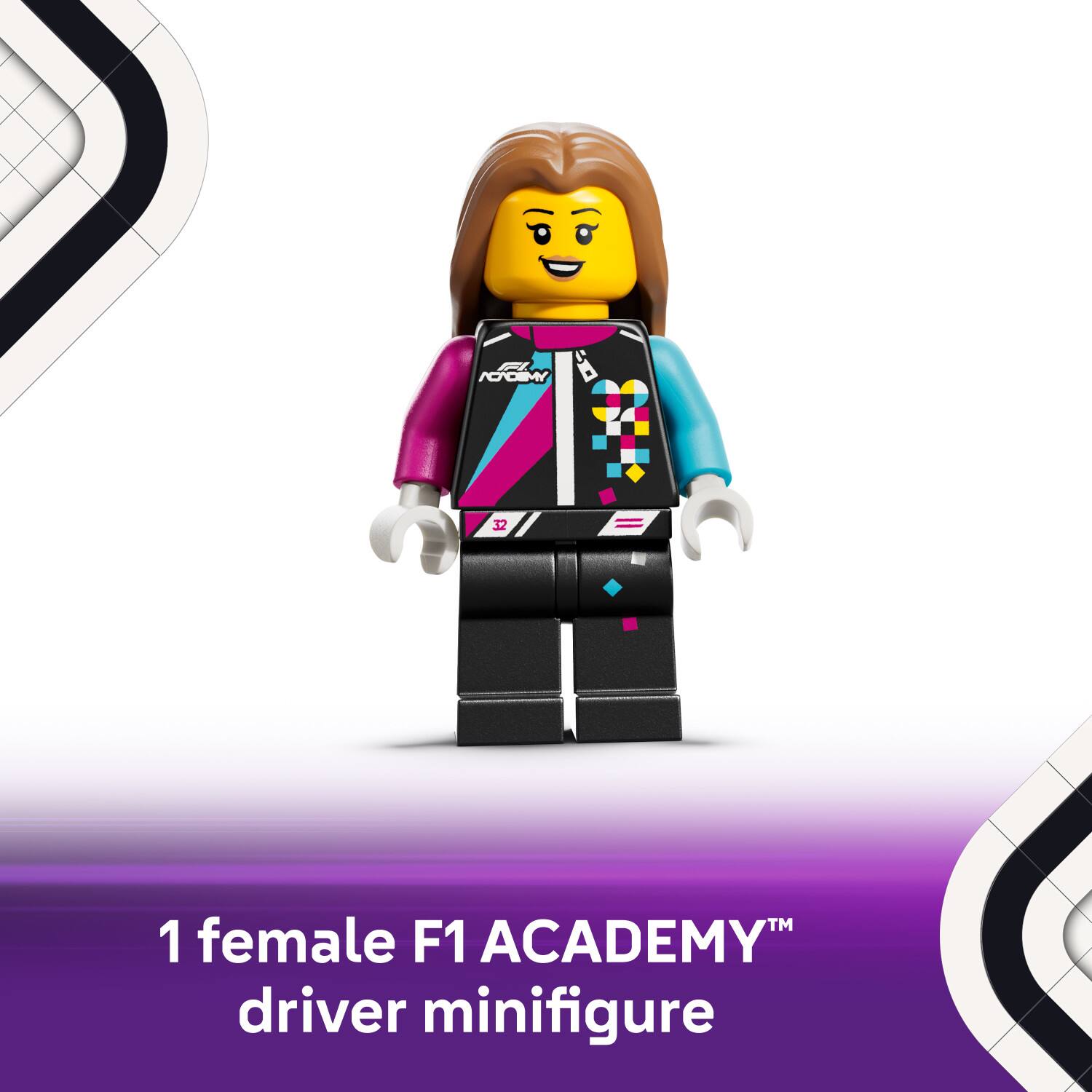 1 female F1 ACADEMY™ driver minifigure