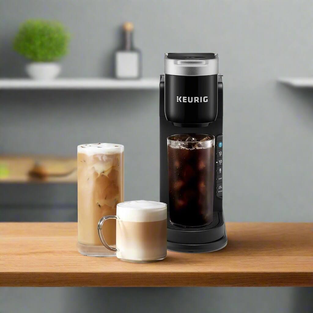 Alt View 9. Keurig - Keurig KCBBK86S_E2 K-Café Barista Bar Single Serve Coffee Maker with Cold Brew, Black - Refurbished Excellent - Black.