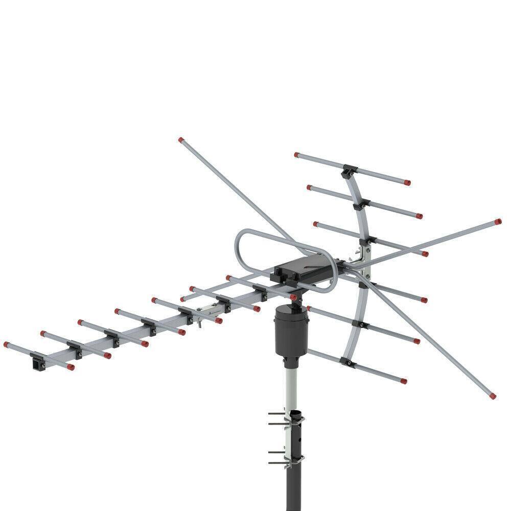 Alt View 5. Winado - 990 Miles HD 1080P Outdoor Amplified HDTV Digital TV Antenna Long Range VHF UHF - Black.