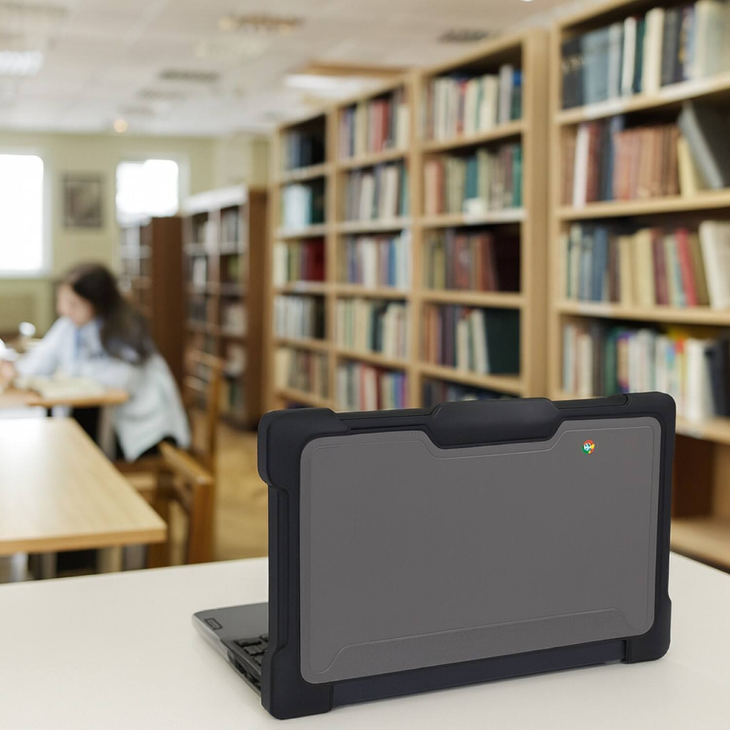 Alt View 3. SaharaCase - Lenovo 100E/100W Gen 3 Chromebook 11.6-inch Case | Pro Shield Design | Shock-Absorbing Corners | Venture Series - Clear/Black.