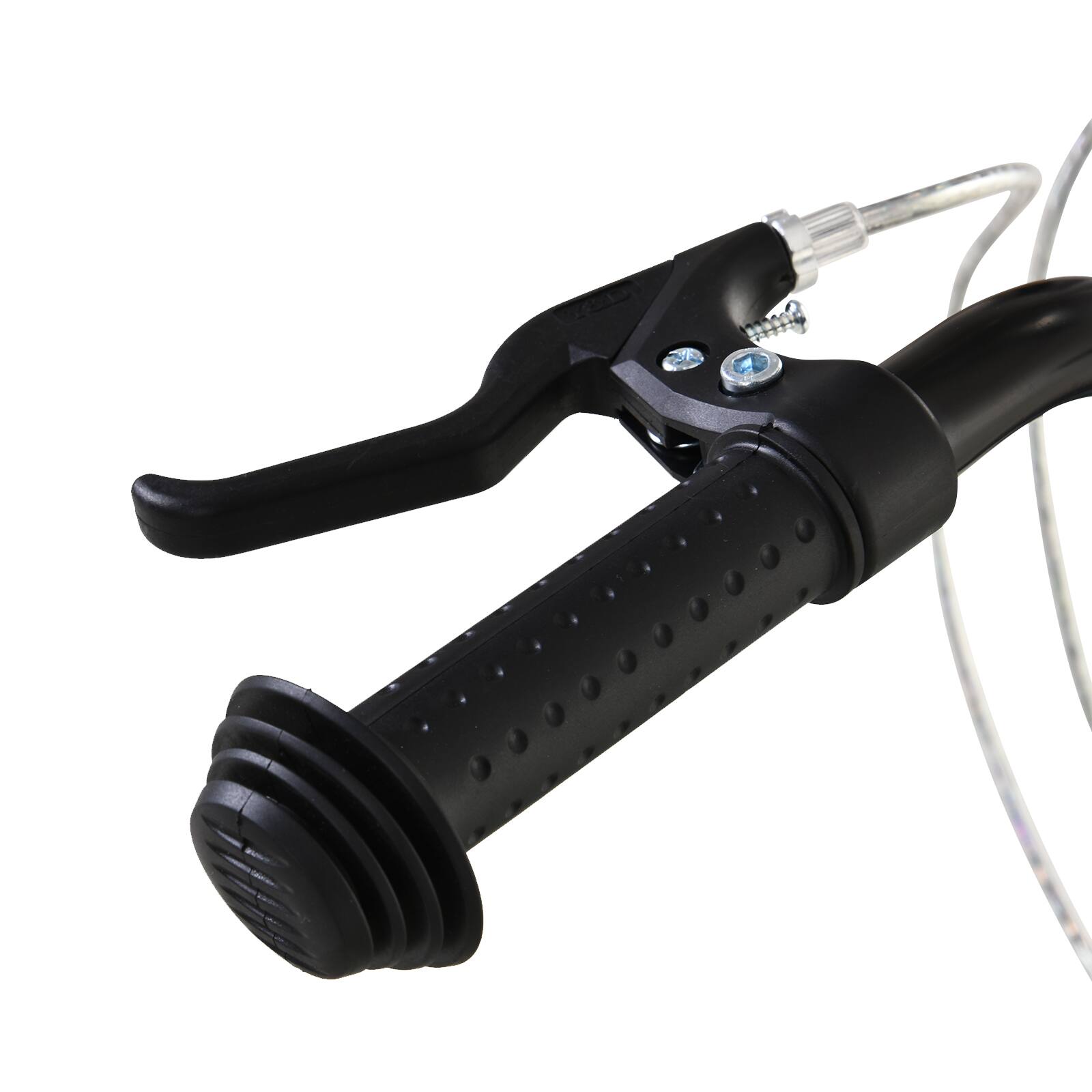 Alt View 4. Aosom - Youth Kick Scooter for kids 5+, adjustable handlebar, 16" front & rear dual brakes, inflatable wheels - Blue.