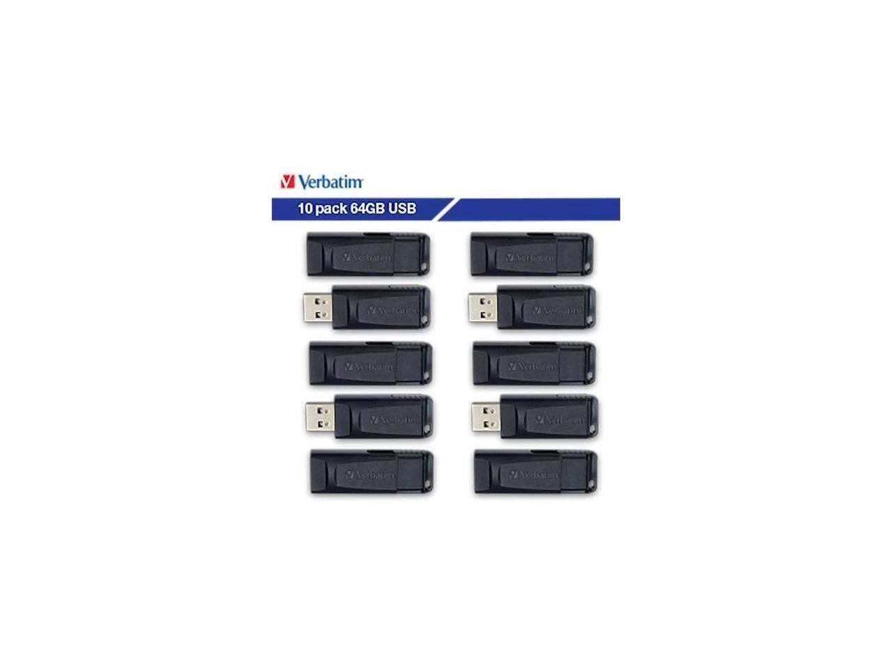Verbatim - 64GB Store 'n' Go USB Flash Drive 10pk 70895 - Black