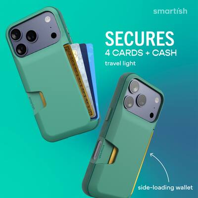 Smartish iPhone 17 Pro Wallet Case - Wallet Slayer Vol 1 - Slim Grip Card Holder Cover - So Jaded Smartish iPhone 17 Pro Wallet Case - Wallet Slayer Vol 1 - Slim Grip Card Holder Cover - So Jaded