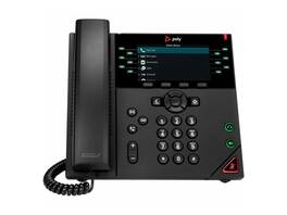 HP - Poly VVX 450 IP Phone Corded Desktop Wall Mountable - PoE-enabled - GSA/TAA - 89B75AA#ABA - Black