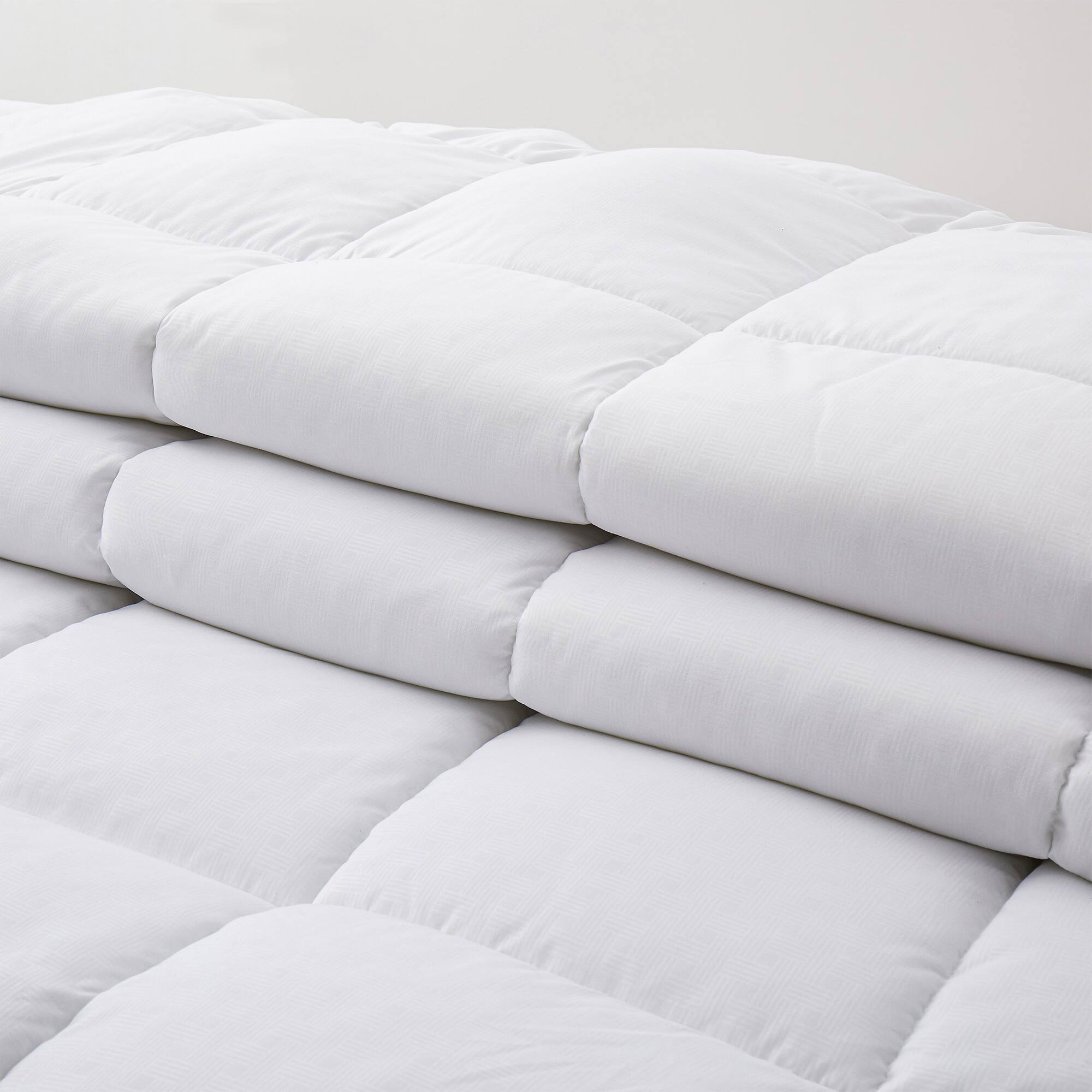 Alt View 1. Peace Nest - Peace Nest All-Season Fluffy Down Alternative Comforter Embossed Duvet Insert with Corner Tabs - White.