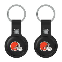 Keyscaper - Cleveland Browns Two-Pack AirTag Holders - No Size - Black
