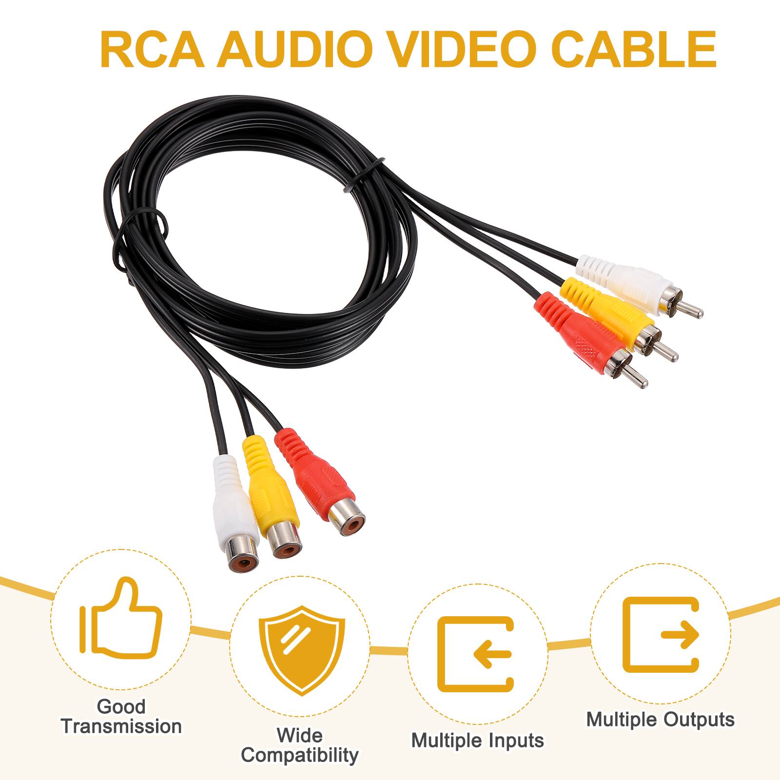 RCA AUDIO VIDEO CABLE

- Good Transmission
- Wide Compatibility
- Multiple Inputs
- Multiple Outputs
