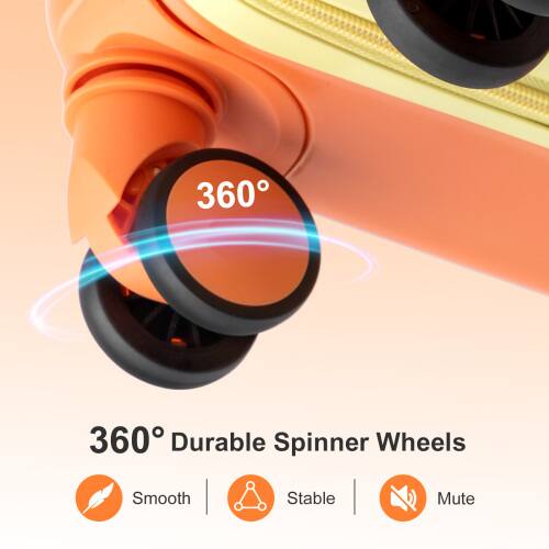 360° Durable Spinner Wheels  
Smooth  
Stable  
Mute