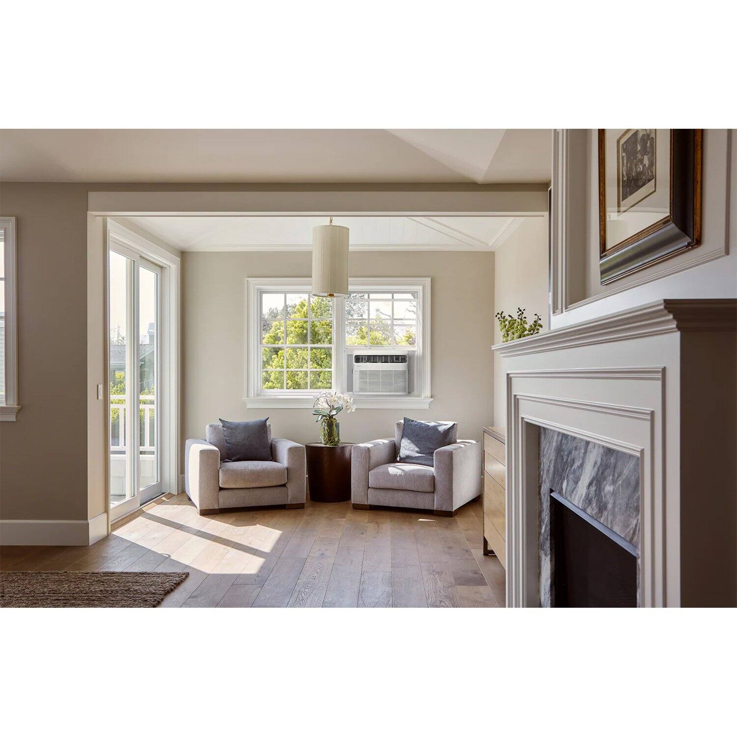 Alt View 4. Frigidaire - Frigidaire 115V 23,000 BTU 1,600 Sq. Ft. Smart Window Air Conditioner with 16,000 BTU Supplemental Heat Function - White.