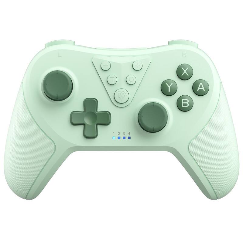 Alt View 5. Rossetta - T37 Wireless Pro Controller for Switch/Lite/OLED - 6-Axis Gyro, Motion Control, Adjustable Turbo - Green.