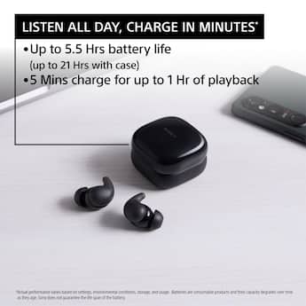 Sony LinkBuds Fit True Wireless Noise Cancelling Earbuds Black Sony LinkBuds Fit True Wireless Noise Cancelling Earbuds Black