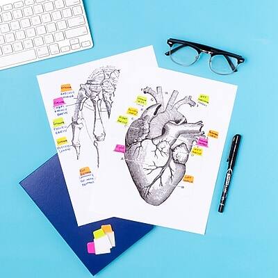 Alt View 7. Avery - UltraTabs Repositionable Mini Tabs, 1" x 1.5" Colors, 20 Tabs/Pad, 4 Pads - Assorted.