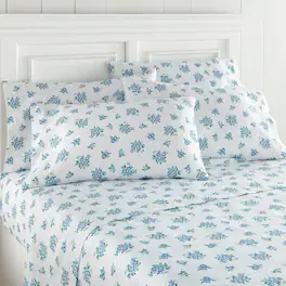 Shavel Home Products - Seersucker Sheet Set, Twin - Forget Me Not