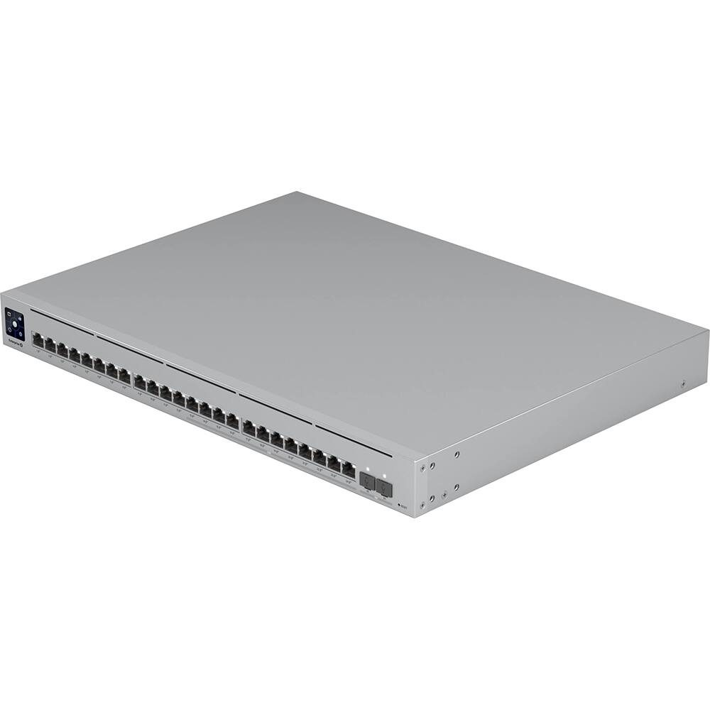 Alt View 6. Ubiquiti - Enterprise 24-Port Gigabit & 2.5G PoE+ Compliant Managed Switch USW-Enterprise-24-Po - Gray.