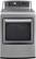 Front. LG - EasyLoad 7.3 Cu. Ft. 14-Cycle Electric Dryer with Steam - Graphite Steel.